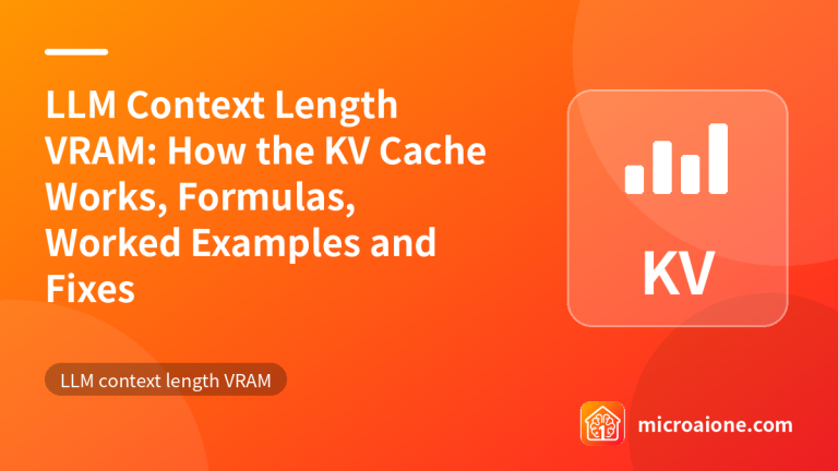 LLM Context Length VRAM: How the KV Cache Works, Formulas, Worked Examples and Fixes - LLM context length VRAM