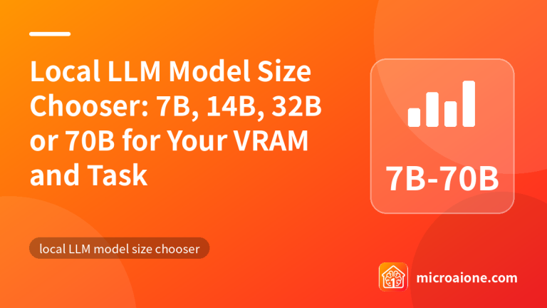 Local LLM Model Size Chooser: 7B, 14B, 32B or 70B for Your VRAM and Task - local LLM model size chooser