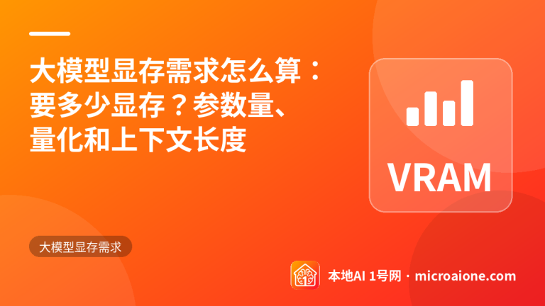 大模型显存需求怎么算：要多少显存？参数量、量化和上下文长度 - 大模型显存需求